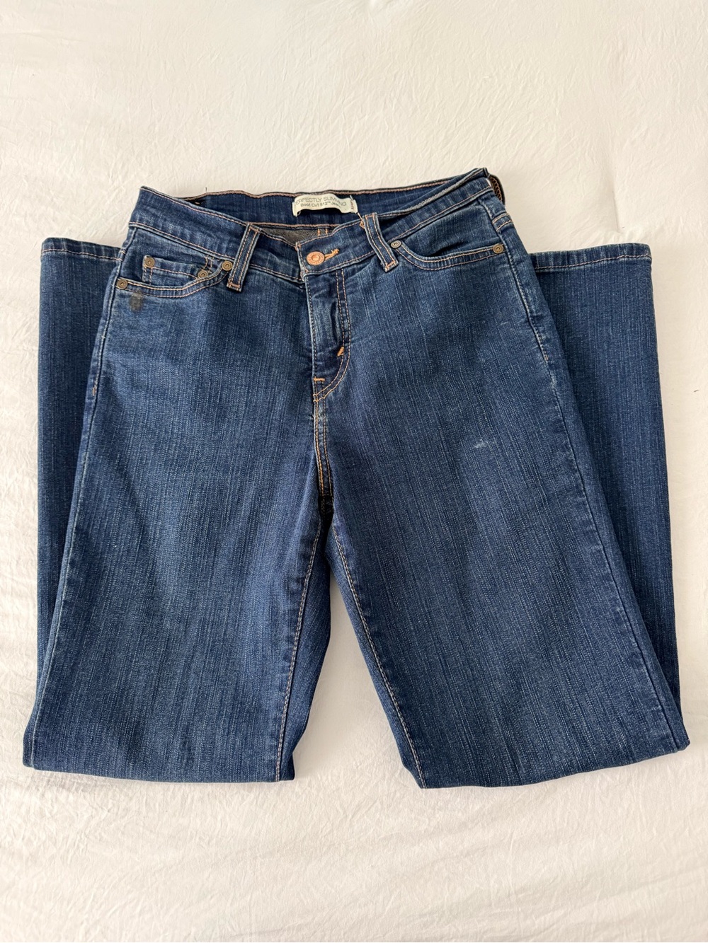 Vintage Levi's Boot Cut 512 Jeans - Dark Blue with Tan Stitching